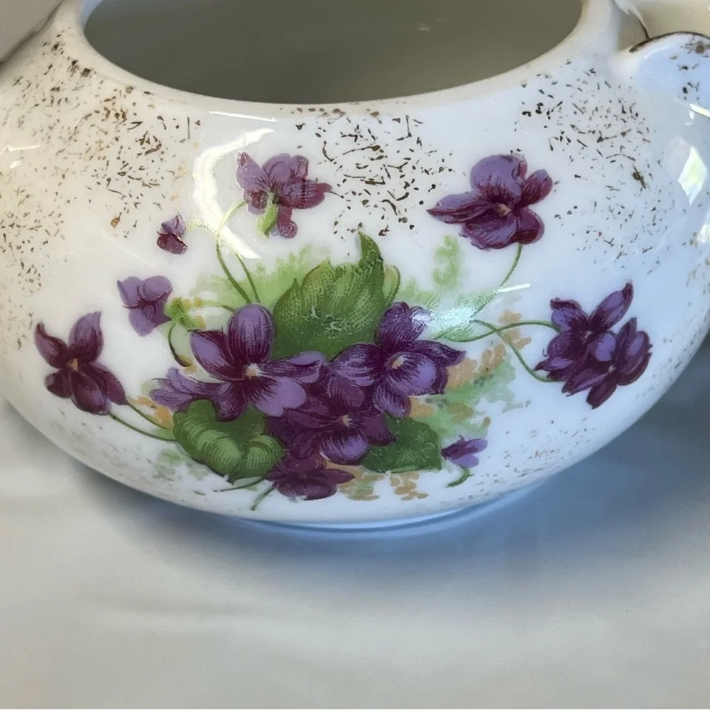 Vintage Floral Lefton China Creamer